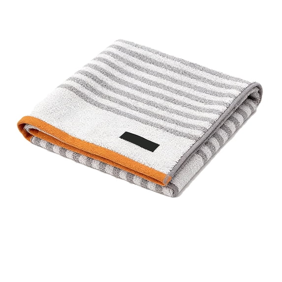 Kyusrd Stripes Hand Towels for Bathroom,Cotton Soft Absorbent Decorative Hand Towel for Face Spa Bath Gym Kitchen,Gray,35x76cm