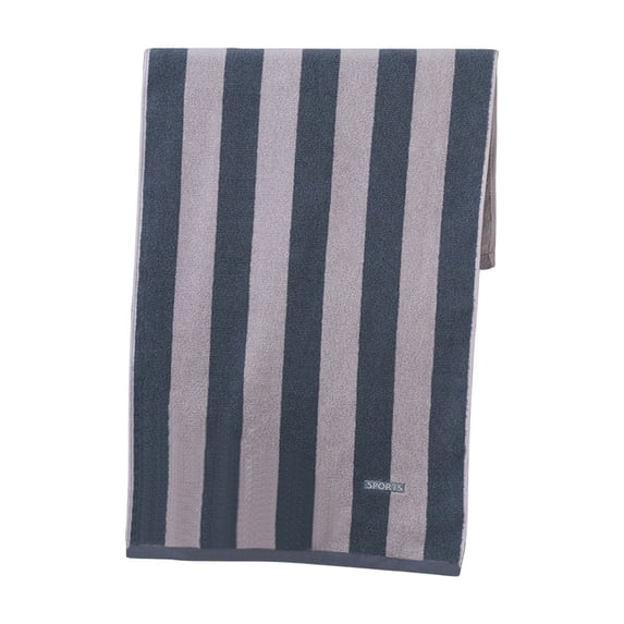 Kyusrd Stripes Hand Towels for Bathroom,Cotton Soft Absorbent Decorative Hand Towel for Face Spa Bath Gym Kitchen,Gray,40x90cm