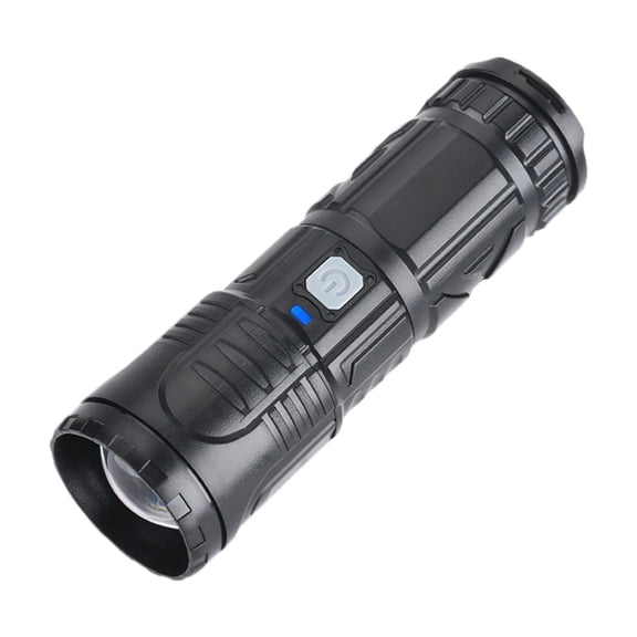 Kyusrd Strong Light Flashlight Long Range White Lasers Tail Light Portable Outdoor Telescopic Plastic LED Flashlight