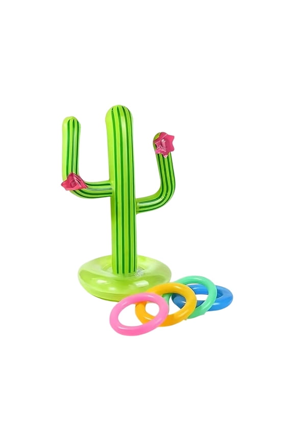 Summer Outdoor Gear and Accessories,Summer Outdoor Pool Cactus Inflatable Decoration Summer Playground Courtyard Pool Decoration Comes With 4 Rings Toss