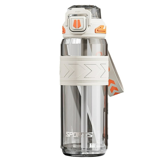 Kyusrd Summer Outdoor Large Capacity Sports Kettle With Straw High Temperature Proof Two Drinking form One Click Lid Opening