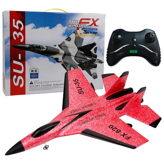 Kyusrd Summer Savings Accessories Special Deals!SU-35 RC Remote Control Helicopter Plane Glider Airplane Foam 3.5CH Toy 25ML,Red