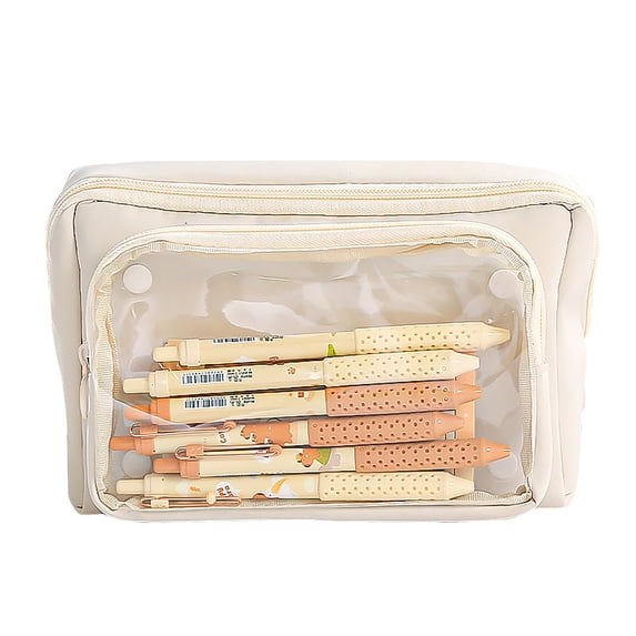 Kyusrd Summer Savings Practical Tools for Home Kitchen!Pencil Case Pouch Large Capacity Pencil Bag Zippered Pen Pouch With 9 Compartments and Flexible Detachable