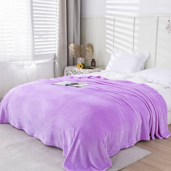 Kyusrd Super Soft Warm Solid Warm Fleece Blanket Throw Rug Sofa Bedding 50x70cm