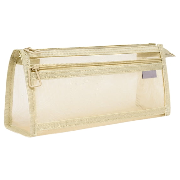 Kyusrd Transparent Large Capacity Mesh Pencil Case,Visible Stationery Storage Bag for Students