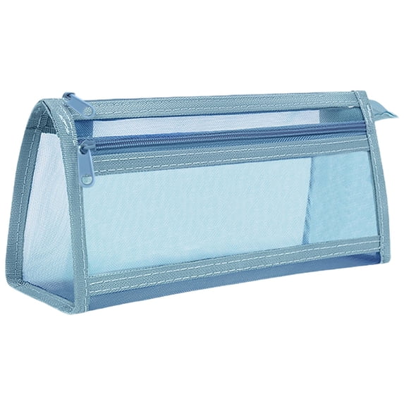 Kyusrd Transparent Large Capacity Mesh Pencil Case,Visible Stationery Storage Bag for Students