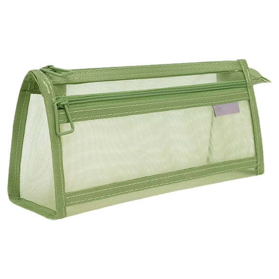 Kyusrd Transparent Large Capacity Mesh Pencil Case,Visible Stationery Storage Bag for Students
