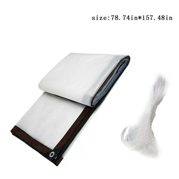 Kyusrd Transparent Multifunctional Waterproof Cloth PE Waterproof Tarpaulin Balcony Rain Shelter Outdoor Windproof Plastic Cloth Cold
