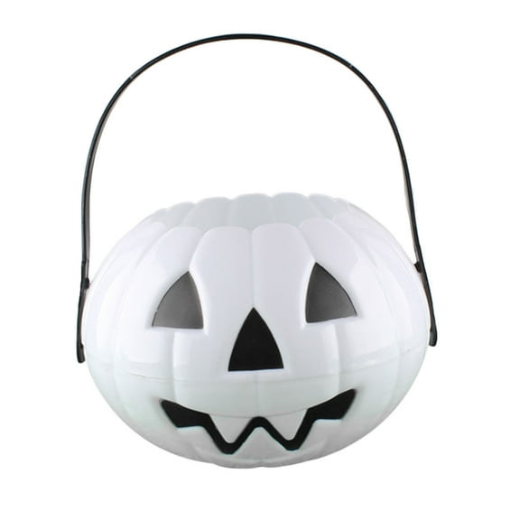 Kyusrd Trick or Treat Halloween Pumpkin Bucket 1Pc Small Plastic Pumpkin Bucket for Kids Pumpkin Bucket Pumpkin Pail Halloween Candy Bucket Halloween Pumpkin Basket