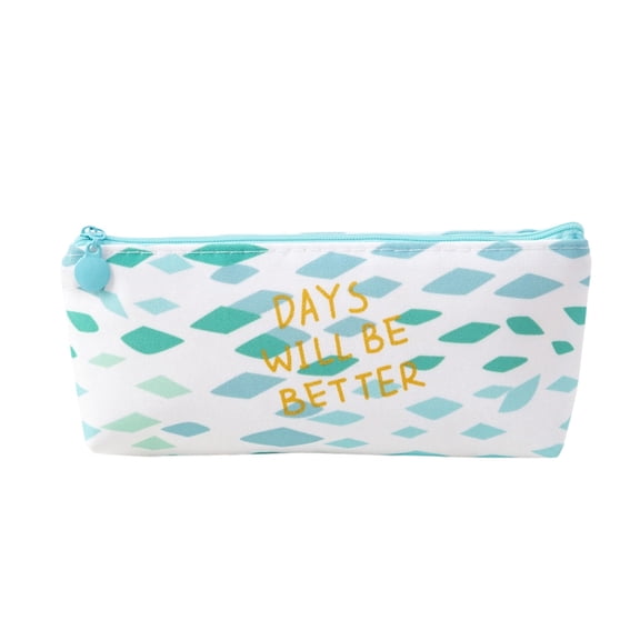 Kyusrd Ultraslim Canvas Zipper Pencil Case,Large Capacity Flat Stationery Pouch with Minimalist Design,Portable Organizer for Office