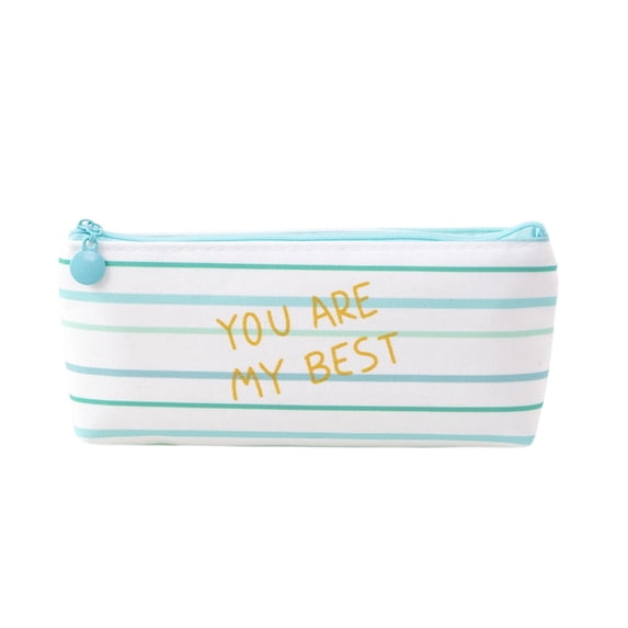 Kyusrd Ultraslim Canvas Zipper Pencil Case,Large Capacity Flat Stationery Pouch with Minimalist Design,Portable Organizer for Office