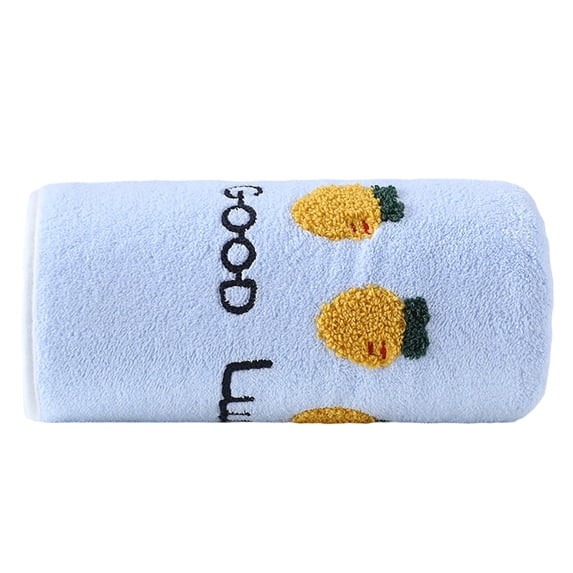 Kyusrd Velvet Hand Towels for Bathroom,Cotton Soft Absorbent Decorative Hand Towel for Face Spa Bath Gym Kitchen,Blue,34x74cm