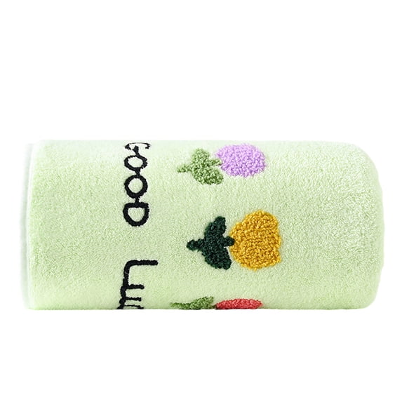 Kyusrd Velvet Hand Towels for Bathroom,Cotton Soft Absorbent Decorative Hand Towel for Face Spa Bath Gym Kitchen,Green,34x74cm