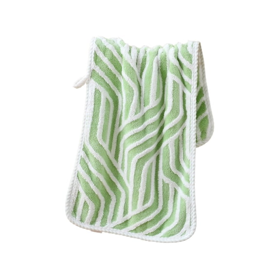 Kyusrd Velvet Hand Towels for Bathroom,Cotton Soft Absorbent Decorative Hand Towel for Face Spa Bath Gym Kitchen,Green,35x75cm