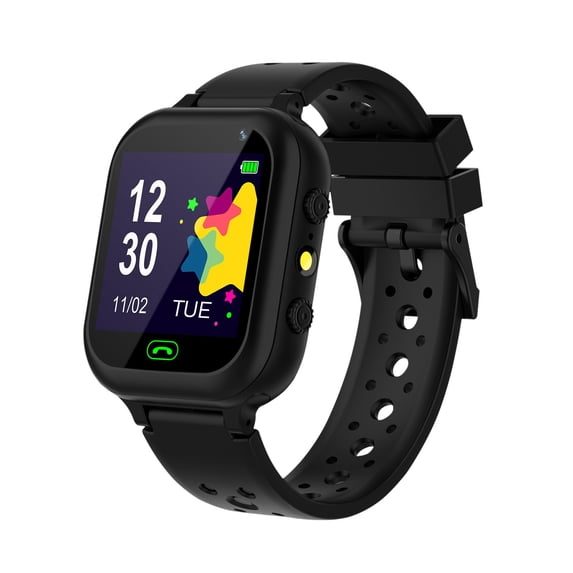 Kyusrd Watches Clearance!Kids Smart Watch For Boys Girls Ages 3-12 With Games Video Camera Music Player Call 12/24 Hour Clock Flashlight Calculator Hd Touchscreen, Black