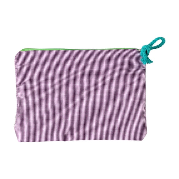 Kyusrd Women's Coin Purse Classic Small Checkered Portable and Convenient for Use Color Blocking Stationery Pouch Large Capacity Multi Func