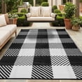 thumbnail image 1 of Kzaei Waterproof Outdoor Rug, 9'x12' Reversible Plastic Camping Area Rugs, Black, 1 of 7