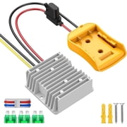 Kzreect 20V to 12V Step Down Converter for Dewalt 20V Power Wheels Battery Adapter, DC 12V 20A 240W Buck Converter Regulator