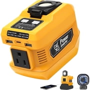 Kzreect 220W Power Inverter for De-walt 20V, AC 110V 220W Output, 20V Power Inverter with 3 Outputs for Car, Camping & Emergency Use No Battery