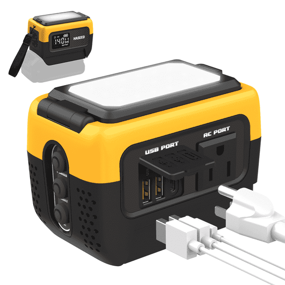 Kzreect 240W Power Inverter for De-walt 20V, 120V 60Hz Pure Sine Wave, 20V Power Inverter with 4 Outputs for Outdoor Camping (No Battery)