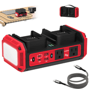 Kzreect 350W Power Inverter for Mil-w-k 18V, 120V 60Hz Pure Sine Wave, 18V Power Inverter with 6 Outputs for Outdoor Camping Emergency No Battery