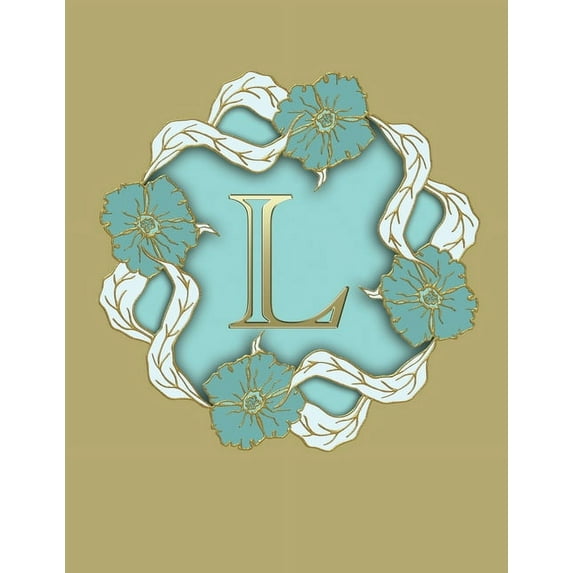 L: 100 Pages 8.5" X 11" Monogram Notebook College Ruled Line Paper, (Paperback)