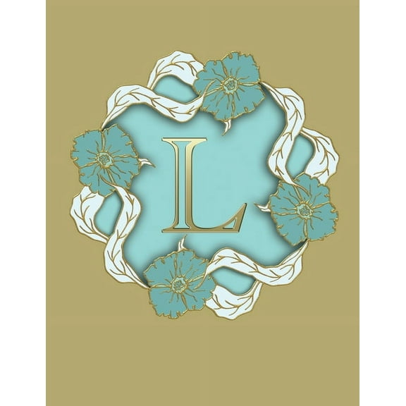 L: 100 Pages 8.5" X 11" Monogram Notebook College Ruled Line Paper, (Paperback)