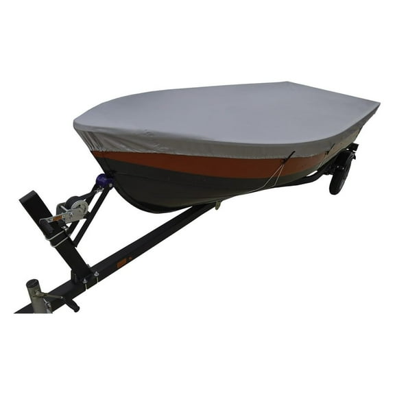 , L-1800, Silver Boat Cover fits Many 12' - 14' V-Hull Fishing Gray