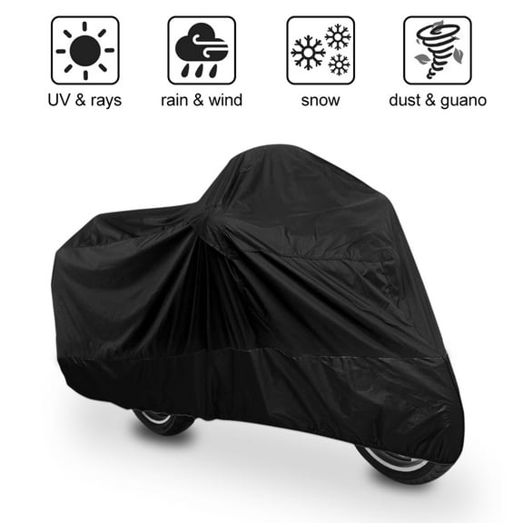 L 180T Black Motorcycle Cover Waterproof Protection For Honda Nighthawk