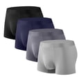 thumbnail image 1 of L-4X Big & Tall Mens Boxer Briefs 4 Pack Plus Size High Waisted Modal Underwear Multipack Stretchy Quick-Drying Breathable Workout Boxers, 1 of 2