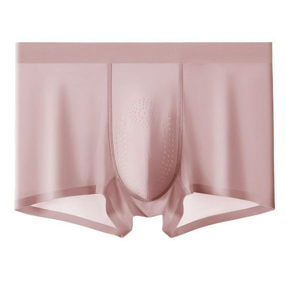 L-4X Big & Tall Mens Silk Boxer Briefs Plus Size Breathable Underwear Casual Lightweight Solid Color Stretchy Basic Boxers Summer