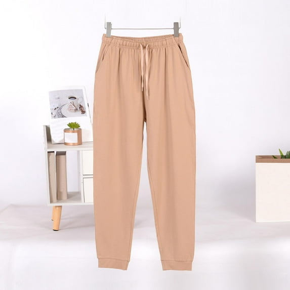 L-4X Big & Tall Pajama Pants for Men with Pockets Plus Size Drawstring Elastic Waist Solid Tapered Leg Loungewear Sleepwear Trousers Pant