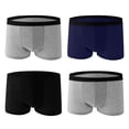 thumbnail image 1 of L-4X Boxer Briefs Big and Tall for Men 4 Pack Plus Size Stretchy Breathable Casual Solid Comfort Classic Multipack Underwear, 1 of 3