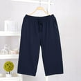 thumbnail image 1 of L-4X Capris Pajama Pants for Men with Pockets Big & Tall Plus Size Wide Leg Trousers Mens Casual Drawstring Elastic Waist Loungewear Pant, 1 of 3