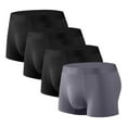 thumbnail image 1 of L-4X Mens Big & Tall Boxer Briefs 4 Pack Plus Size High Waisted Modal Underwear Boys Casual Multipack Stretchy Quick-Drying Athletic Boxers, 1 of 2