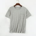 thumbnail image 1 of L-4X Mens Big & Tall Pajamas T-Shirts Plus Size Short Sleeve Crewneck Sleepwear Tees Tops with Pocket Pullover Solid Soft Loungewear Shirts, 1 of 8