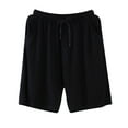 thumbnail image 1 of L-4X Plus Size Pajama Shorts for Men with Pockets Big & Tall Straight Wide Leg Drawstring Elastic Waist Casual Solid Color Loungewear Short Pajamas, 1 of 5
