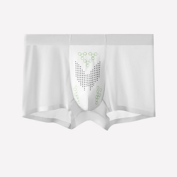 L-4X Plus Size Silk Underwear for Men Big and Tall Breathable Underwear Mens Casual Solid Color Stretchy Lightweight Mid Waisted Boxers