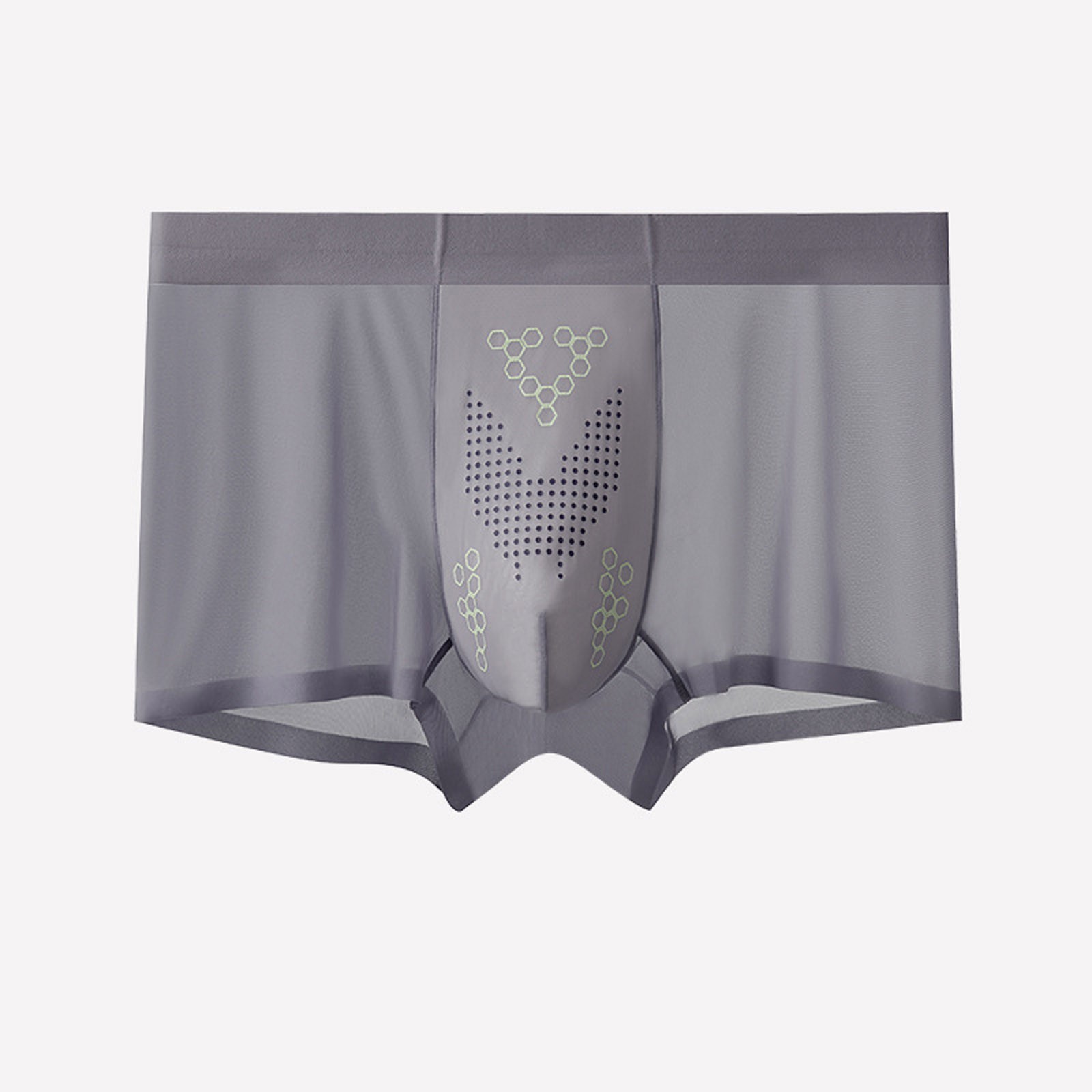 L-4X Plus Size Silk Underwear for Men Big and Tall Breathable Underwear Mens Casual Solid Color Stretchy Lightweight Mid Waisted Boxers on Clearance