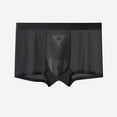 thumbnail image 1 of L-4X Plus Size Silk Underwear for Men Big and Tall Breathable Underwear Mens Casual Solid Color Stretchy Lightweight Mid Waisted Boxers, 1 of 3