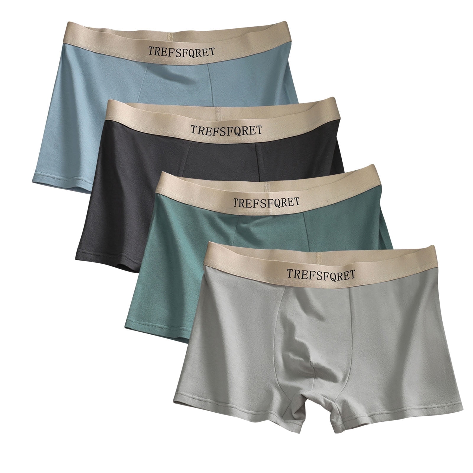 L-4X Plus Size Underwear for Men Boxer Briefs 4 Pack Big and Tall Mens ...