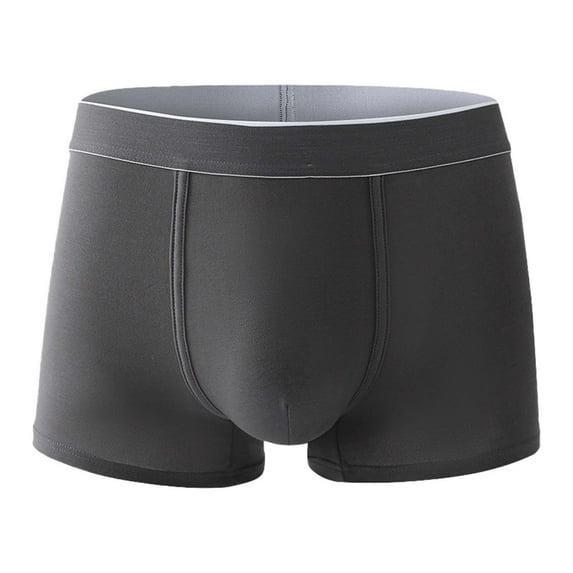 L-4X Plus Size Underwear for Men Cotton Boxer Briefs Big & Tall Mens Classic Solid Color Breathable Mid Waisted Stretchy Athletic Workout Boxers