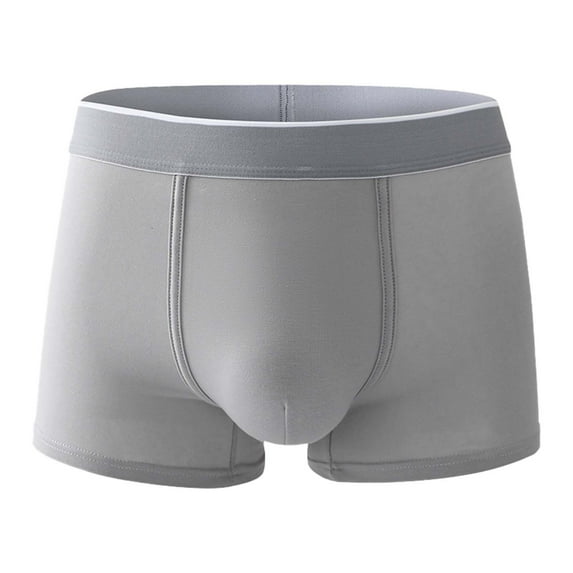 L-4X Plus Size Underwear for Men Cotton Boxer Briefs Big & Tall Mens Classic Solid Color Breathable Mid Waisted Stretchy Athletic Workout Boxers