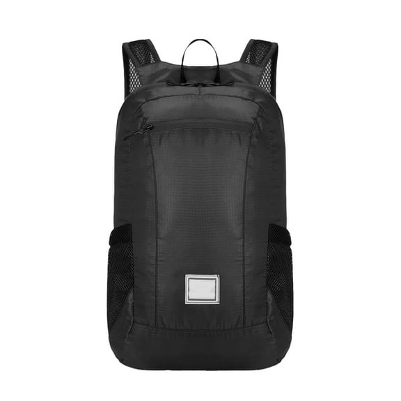 L-569 Black Folding Backpack Outdoor Travel Lightweight #CZ1y9