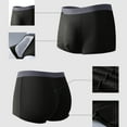 thumbnail image 1 of L-5X Mens Big and Tall Underwear Plus Size Cotton High Waisted Boxer Briefs Boys Classic Color-Block Stretchy Breathable Loungewear Boxers, 1 of 7