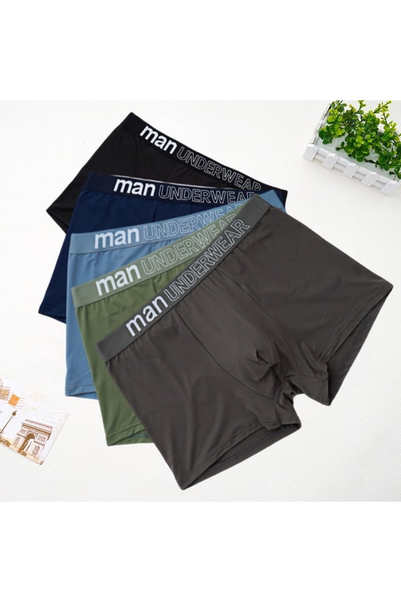 L-5X Plus Size Mens Big & Tall Cotton Underwear 5 Pack Boxer Briefs Multipack Casual Solid Stretchy Mid Waisted Breathable Athletic Boxers Clearance