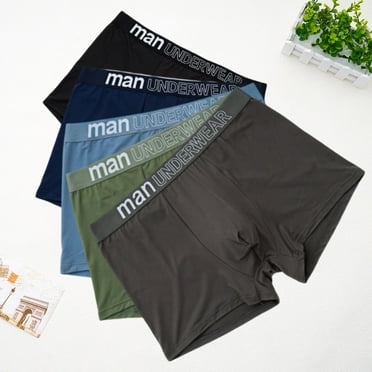 L-5X Plus Size Mens Big & Tall Cotton Underwear 5 Pack Boxer Briefs Multipack Casual Solid Stretchy Mid Waisted Breathable Athletic Boxers Clearance