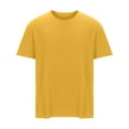 thumbnail image 1 of L-5X Plus Size Mens Big & Tall T Shirts Short Sleeve Crewneck Tees Tops Pullover Solid Color Stretchy Slim Breathable Loungewear Workout Tees Tops, 1 of 4