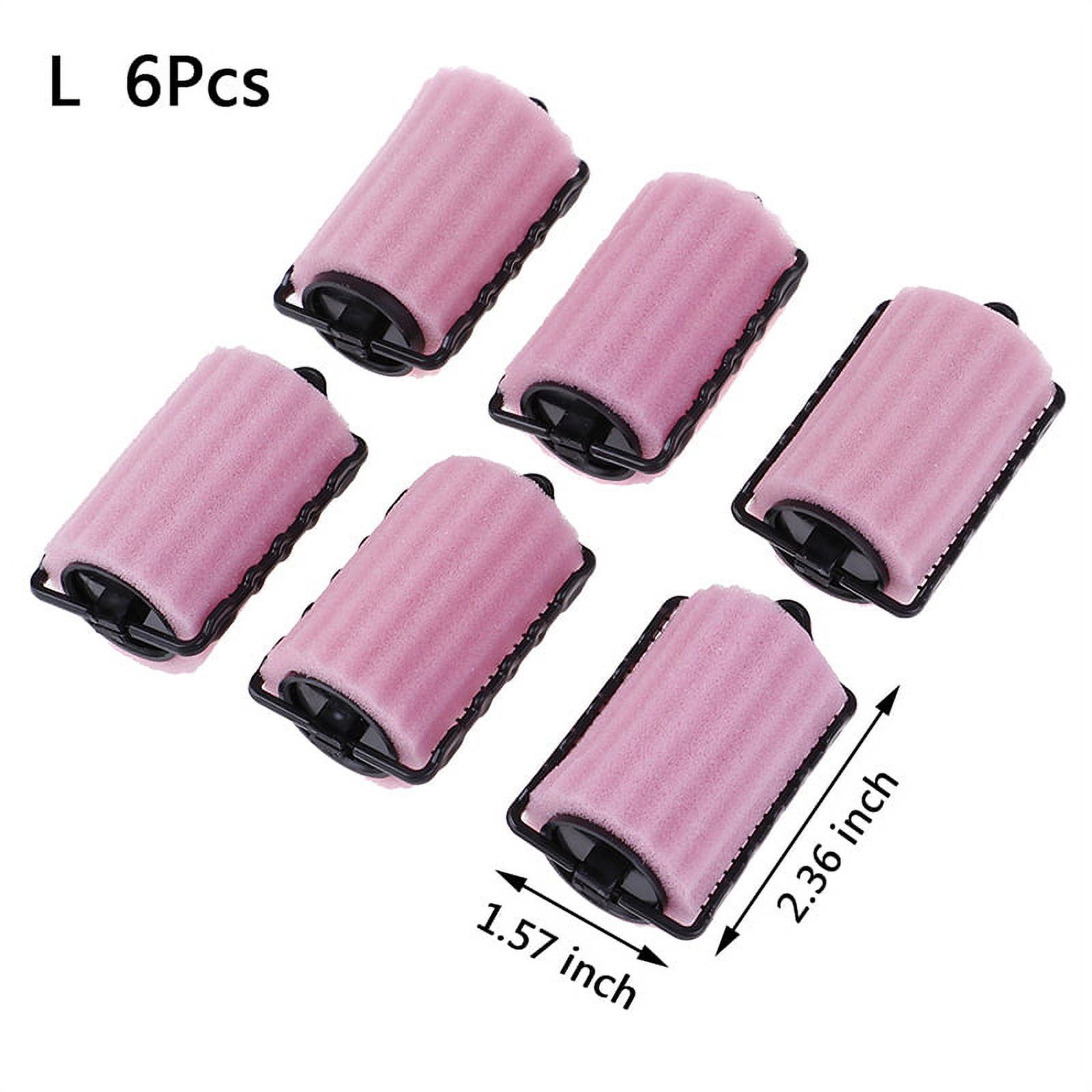(L 6Pcs) 6/8Pcs Sponge Foam Cushion Diy Hair Styling Rollers Curlers Makers Twist Tool