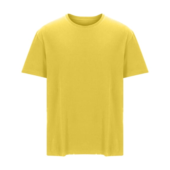 L-6X Plus Size T Shirts for Men Short Sleeve Big & Tall Tees Tops Mens Casual Solid Color Pullover Crewneck Stretchy Slim Basic Workout Tshirts Shirt